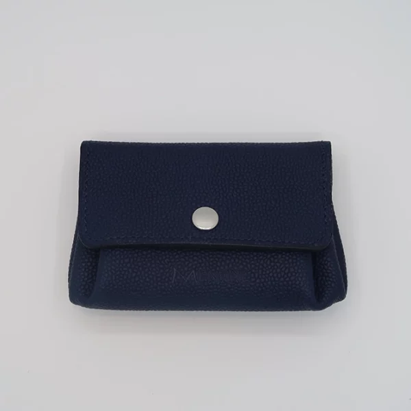 Porte-monnaie L'ESSENTIEL bleu marine grain caviar