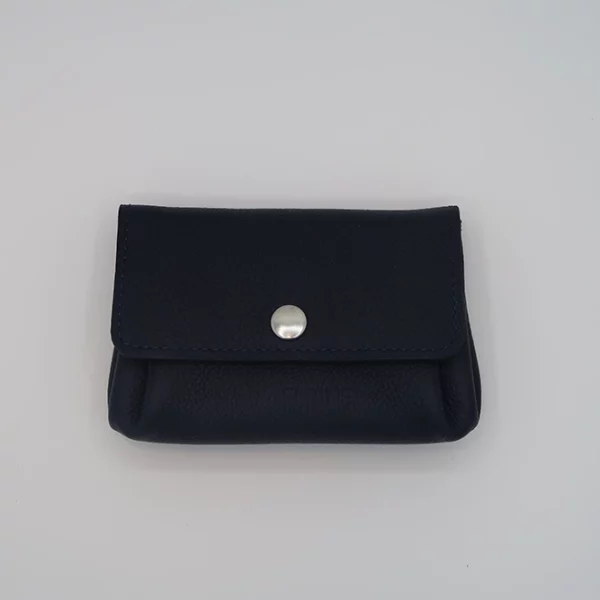 Porte-monnaie L'ESSENTIEL bleu marine grainé