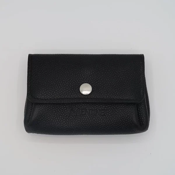 Porte-monnaie L'ESSENTIEL noir grain caviar