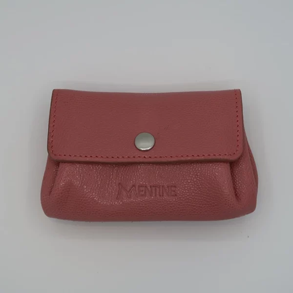 Porte-monnaie L'ESSENTIEL rose grain mini caviar