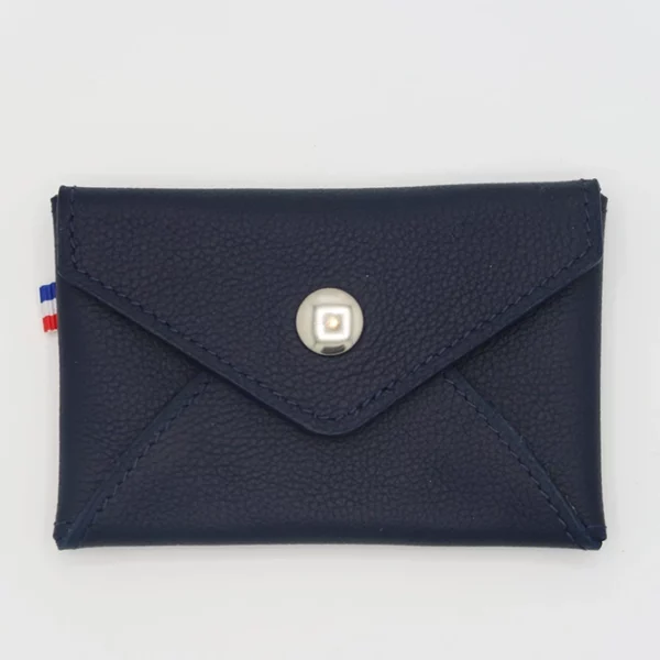 Porte-monnaie Le MINIMALISTE bleu marine grainé