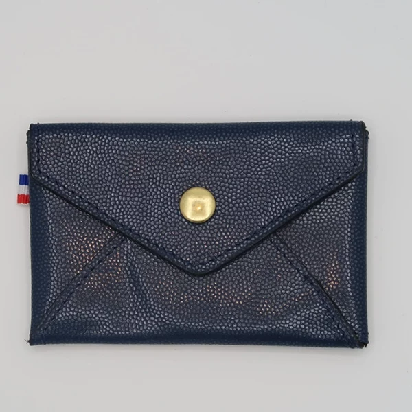 Porte-monnaie Le MINIMALISTE bleu marine irisé