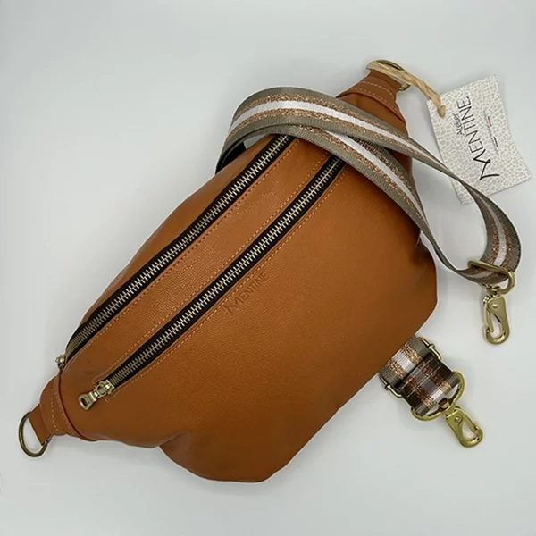 Sac BANANE camel orangé