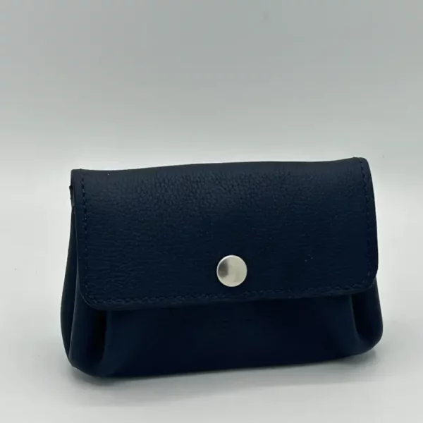 Porte-monnaie L'ESSENTIEL bleu marine grainé